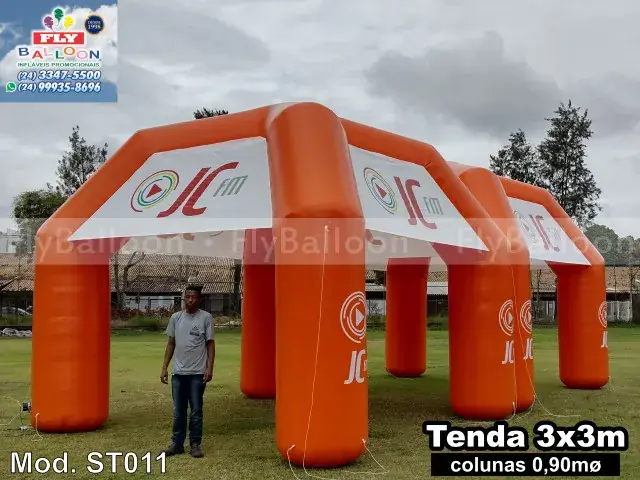Stand inflável promocional personalizado para Rádio JC FM