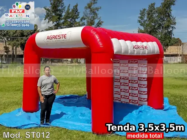 Stand inflável personalizado promocional para Agreste Produtos Agropecuários
