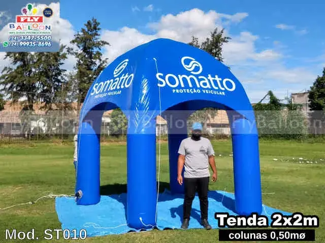 Stand inflável promocional personalizado para Somatto Proteção Veicular